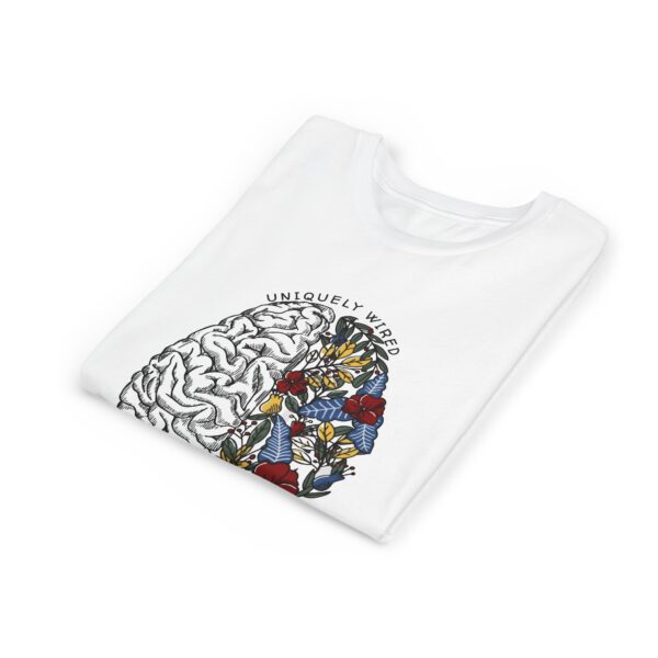 Youth Short Sleeve Tee - Uniquely Wired Brain Design - Image 2