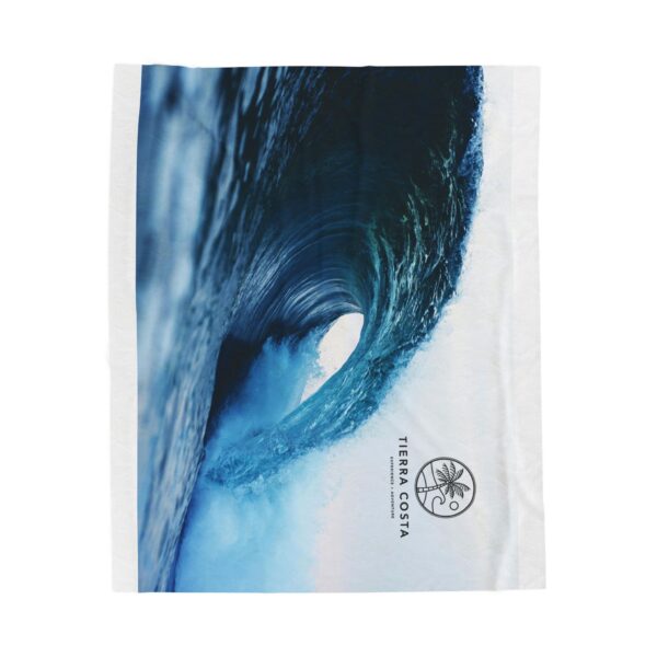 Ocean Wave Velveteen Plush Blanket - Cozy Home Decor for Beach Lovers - Image 2